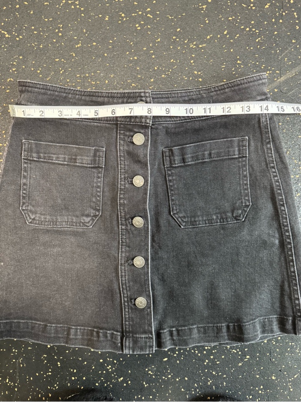 Madewell Black Button-Front Denim Mini Skirt - Picture 4 of 6